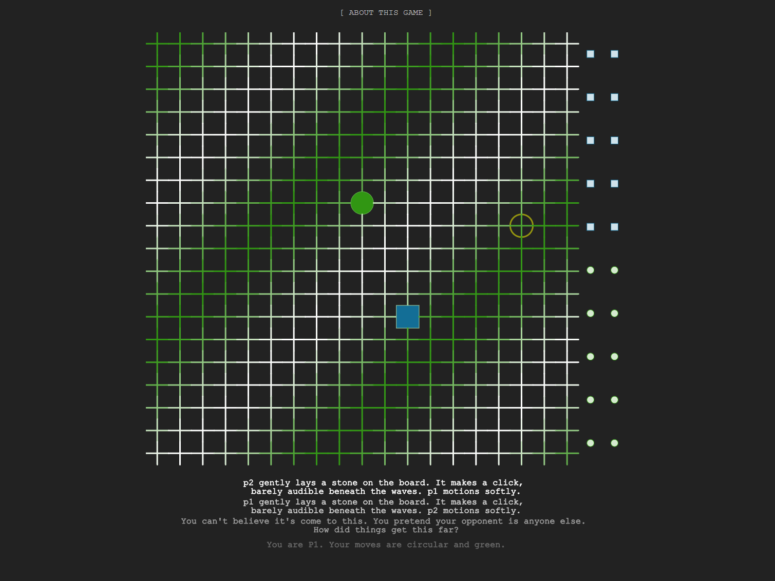 The beginning of a Pente game.